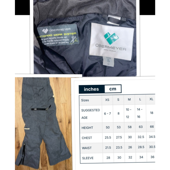 Obermeyer Anya Kids SM size 8 Bib Ski Snowboard Performance Pants like NEW - Picture 5 of 6